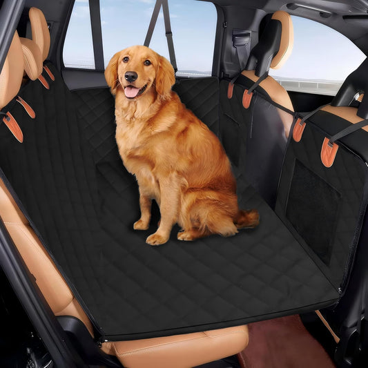 Dog Seat Cover 7-In-1 Protection - Waterproof, Hard Bottom, Wear-Resistant, Machine-Washable, Universal Fit, Safety Belt, and Hammock Design for Ultimate Pet Comfort and Safety